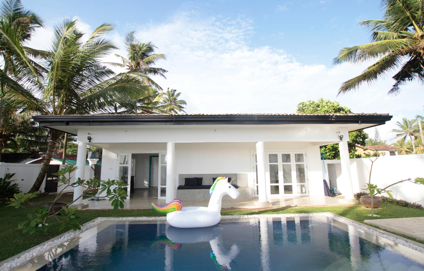 Tropical garden at the villa