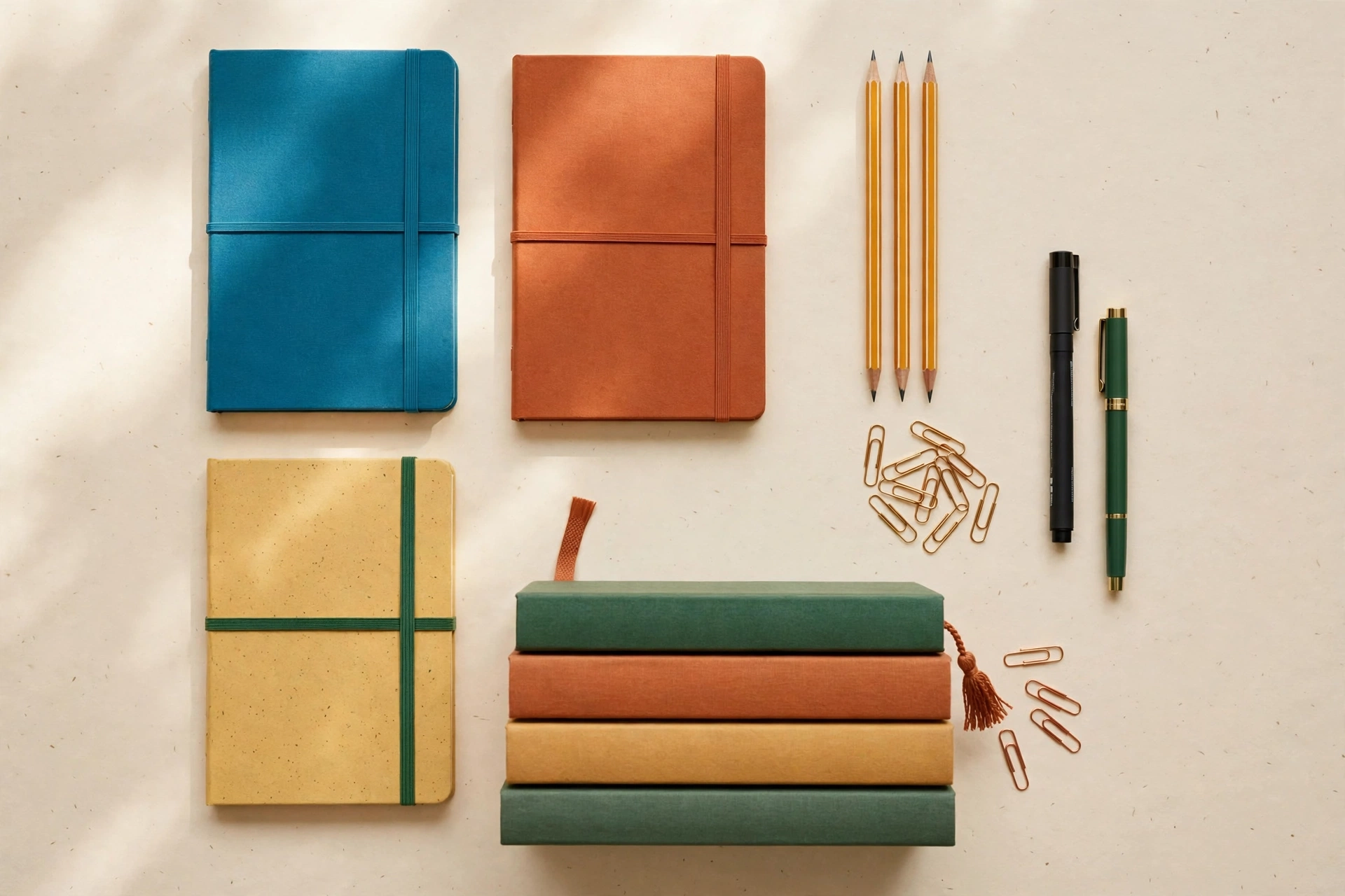 Illustrative stationery flat-lay