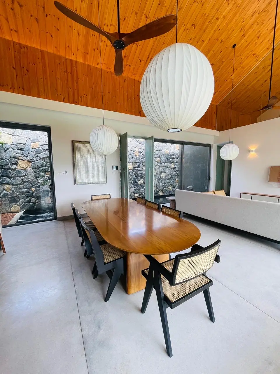 Pool terrace lounge at Hansa Villa