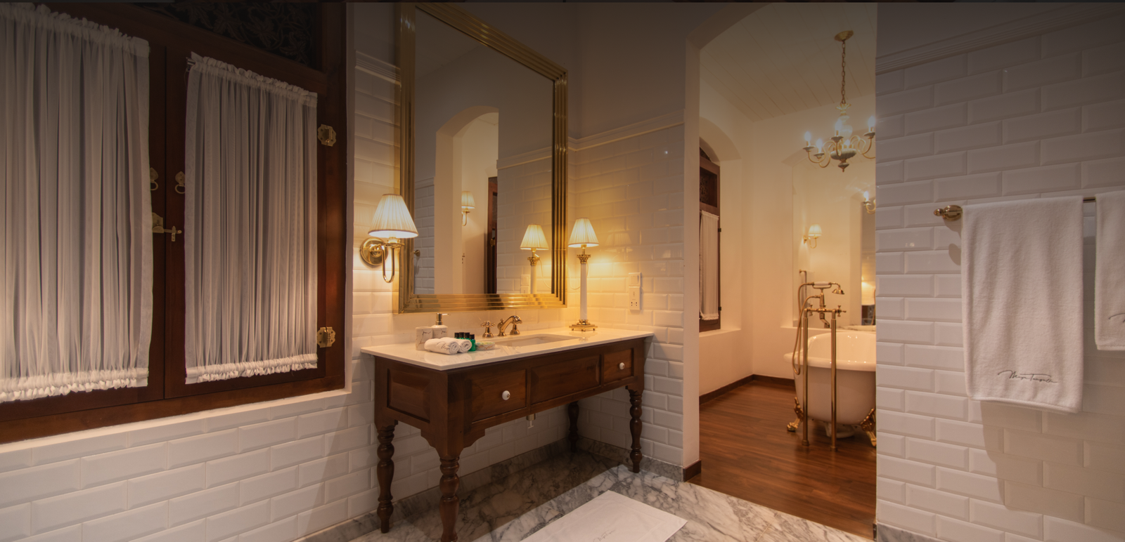 Marble bathroom at Maya Tangalle
