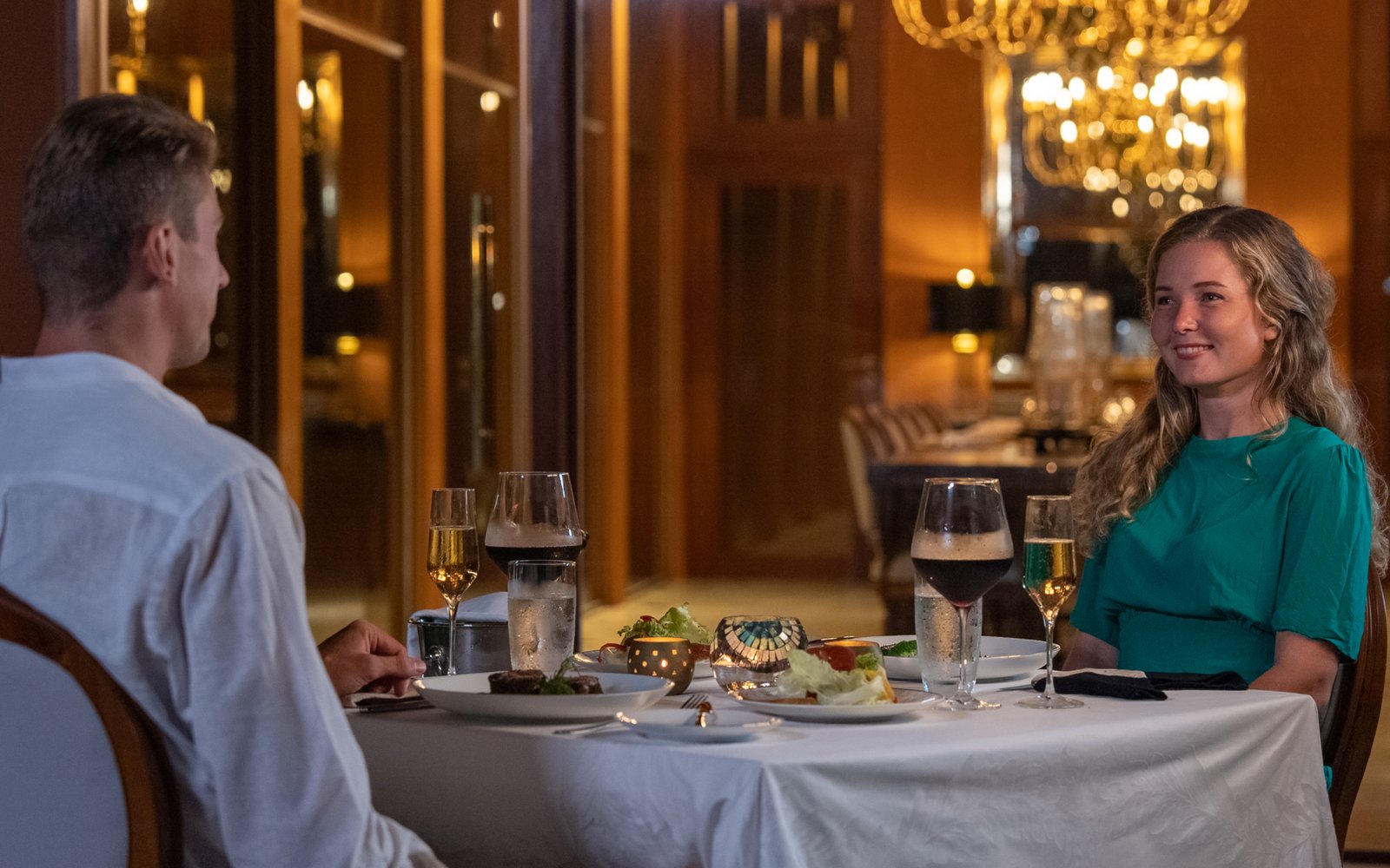 A private candlelight dinner setting at Maya Tangalle
