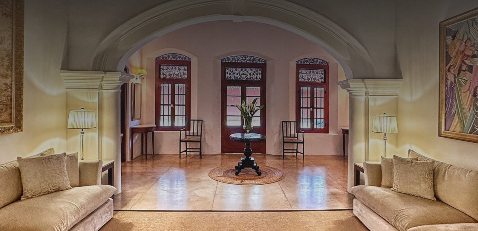 The manor hall at Maya Tangalle with its colonial proportions and contemporary interiors