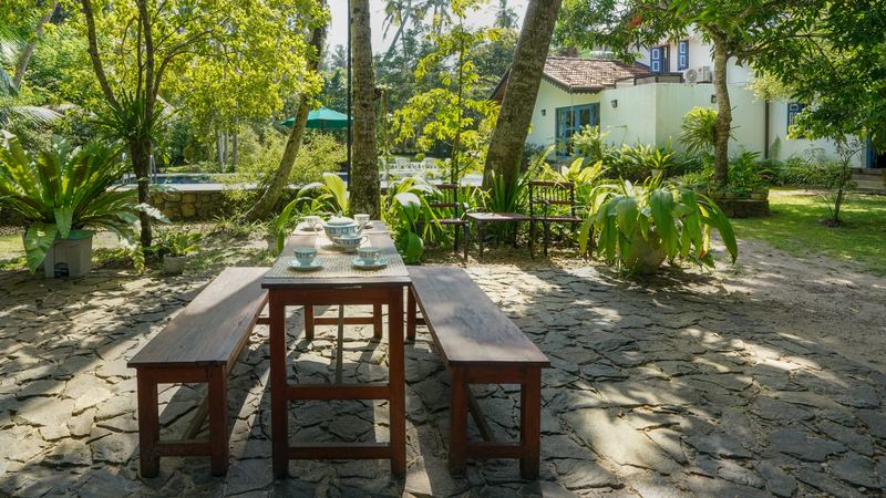 Dining patio in the garden