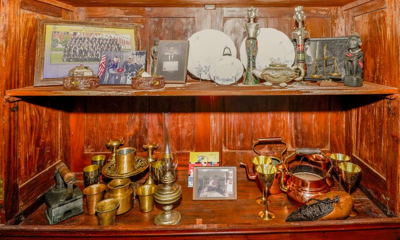 Brass and antique details in the villa