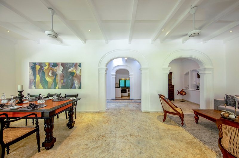 Indoor living and dining area