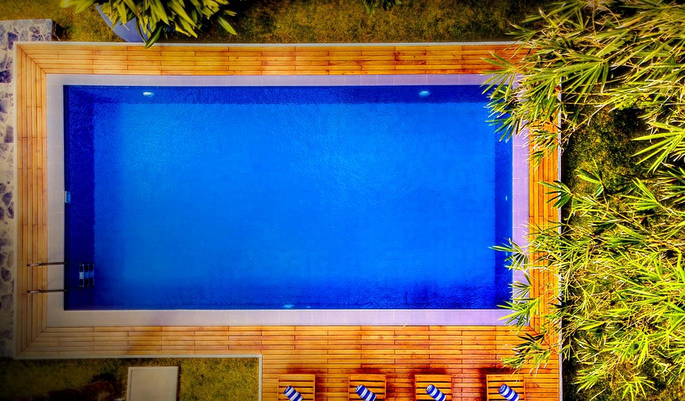 The pool from directly above