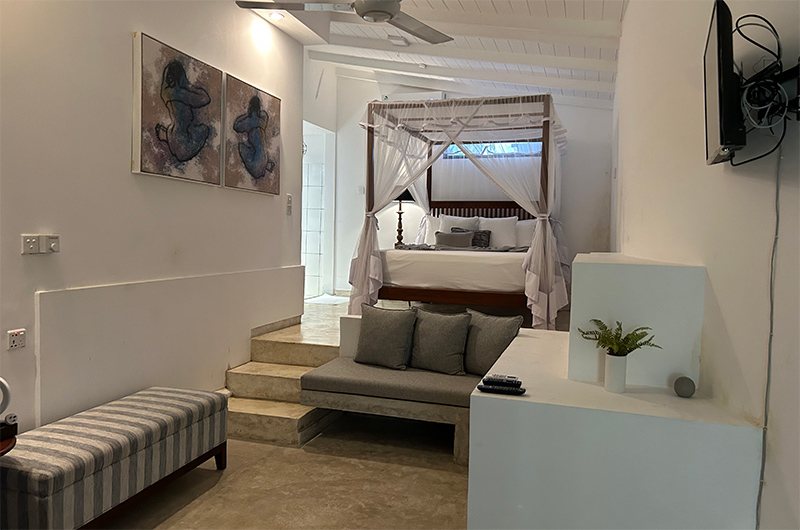 Bedroom Two — the Ghurfat Nawm Room, with lounge and TV